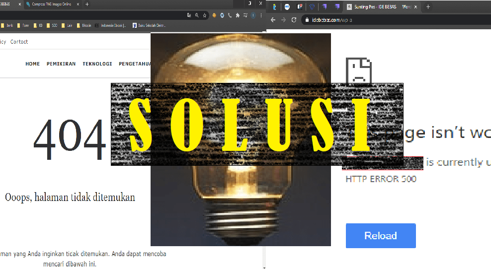 Cara Mengatasi HTTP Error 500 dan Error 404
